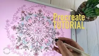 Drawing floral Mandala 🍀 with Procreate symmetry tool | Procreate tutorial