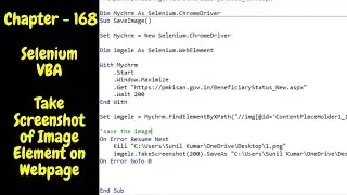 Selenium VBA - How Do I Take Screenshot of Image Element on Webpage