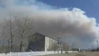 Лесной пожар у села