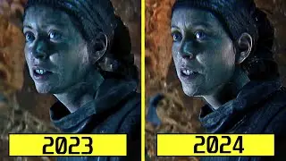 Senua's Saga: Hellblade 2 - Gameplay Trailer 2023 vs 2024 Retail PC RTX 4080 Graphics Comparison