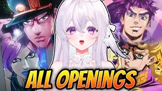 Vtuber Reacts to ALL JoJo Bizarre Adventure Openings | Non JoJo fan Reacts