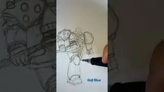 Drawing space marines until space marine 2 comes out pt 11
