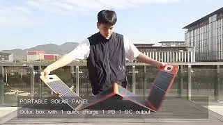 FlashFish Solar Panel 100W 18V Solar Charger   For Power Station Van RV Road Trip Camping