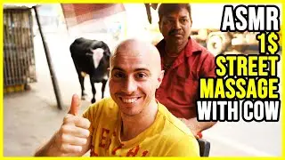 1 $ INDIAN HEAD MASSAGE on the STREET with a surprice (🐄 on the set)