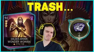 Dark Metal Cards Golden Armor Wonder Woman Damage Dealer Is Just Bad Injustice 2 Mobile