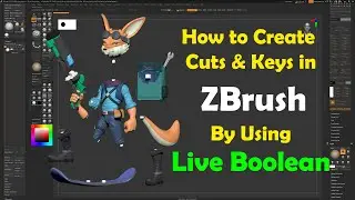 ZBrush tutorial using Live Booleans to create cuts and keys for 3d printing