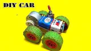 how to make car with 9voltbattry and DC Motor