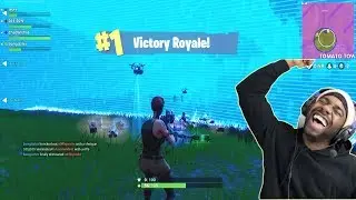 FIRST GAME WINNING KILL IN FORTNITE + ROCKET RIDE!!