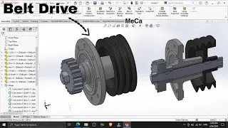 SOLIDWORKS | Belt Drive | part & Assembly |