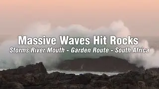 Huge Waves Slam Into Rocks At Storms River Mouth In Slo-mo