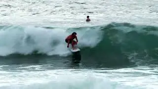 Surfing Pipeline at Sunset