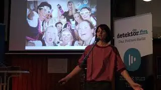 Elisa Britzelmeier beim Realsatire Reporter Slam München