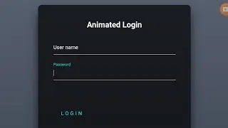 how to create an animated login form using html css and js
