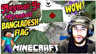 Neymar Jr Created Flag Of Bangladesh 🇧🇩💥. MINECRAFT MOBILE. Neymar Jr ❤🥀💥.