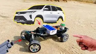 DIY Tayota  Legender with  DC Motor using PVC pipe || Part-1