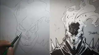 How to draw ghost rider step by step || Ghost Rider drawing