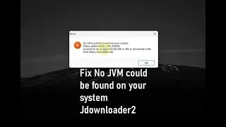 Fix No JVM could be found on your system