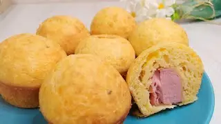 Сырные кексы с начинкой)