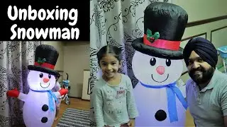 Unboxing Airblown Inflatable Snowman| Airblown 4 ft. snowman| Canada| Indian| Lets Go Travel Vlogs