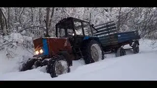 МТЗ 82.1 Застрял в лесу часть 1.