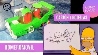 How to make the Homemobile with cardboard and plastic bottles / The Simpsons
