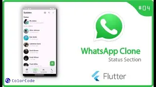 Designing a WhatsApp Clone Status Screen Using Flutter | UI Tutorial 04