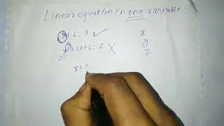class 8 Linear equation in one variable. Linear equation in one variable.