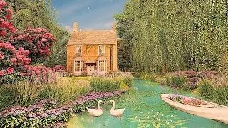 English Countryside Ambience with Peaceful Piano Music for Relaxing
