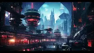 The Sky Above the Port - Cyberpunk Ambience, A Relaxing Background Soundscape.