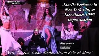 Janelle's Great Performance! 100% Improvisation Bellydance with Live Arabic Band | @JBELLYBURN