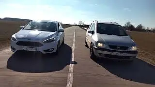 ГОНКА! ФОРД ФОКУС против ОПЕЛЬ ЗАФИРА