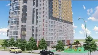 Строительства фасада ЖК Азбука  2ч            ||очередь