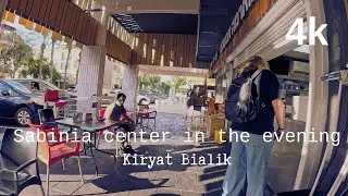 Sabinia center in the evening | Kiryat Bialik Israel | 4k
