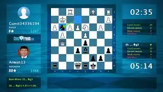 Chess Game Analysis: Guest34336194 - Arwan13 : 0-1 (By ChessFriends.com)