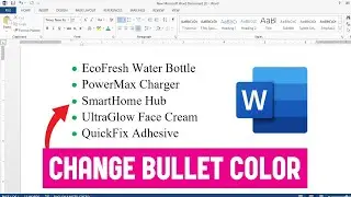 How to Change Bullet Color in MS Word