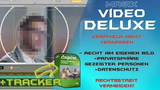 Verpixeln einfach mit Tracker funktion in ProDAD Disguise V1 - MAGIX VIDEO DELUXE 2022 - Plugin