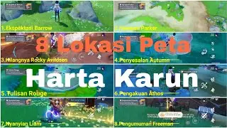 8 Lokasi Peta Harta Karun Fontaine,Chest dan Hidden Achievment,Genshin Impact