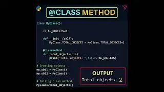Class method #education #machinelearning #programminglanguage #phython