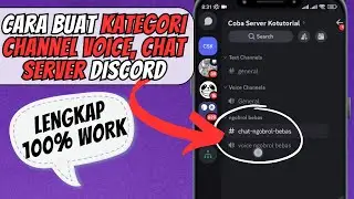 HOW TO CREATE VOICE CHANNEL, TEXT CHANNEL, DISCORD SERVER CHANNEL CATEGORY ON HP KO BEGINNERS