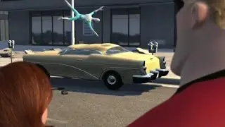 The Incredibles but Frozone gets hit repeatedly