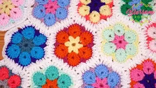 Amazing Crochet Blanket! African Flower Hexagons 🌸