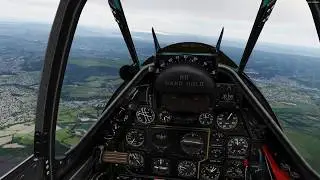 p3dv5 hf1 approaching Swansea with the A2A p51 mustang