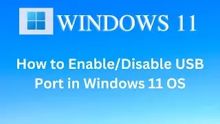 Enable USB Drive windows 10 / 11 || how to enable or disable usb ports in windows 10 OR 11