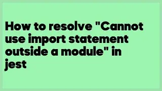 How to resolve 