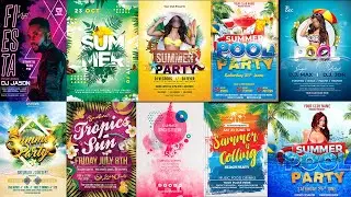 10+ NEW SUMMER FLYER PSD Photoshop Tutorial