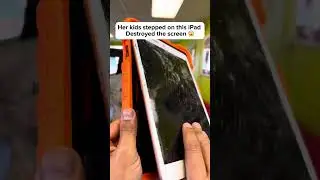 Her kids stepped on the iPad ,Destroyed the screen in to pieces 😱 