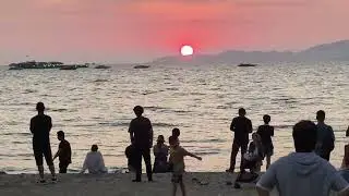 Sunset on Pattaya Beach