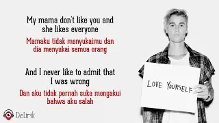 Love Yourself - Justin Bieber (Lyrics video dan terjemahan)