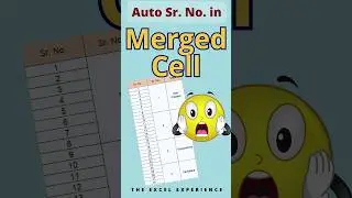 How to add serial number in merged cell in 