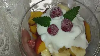 ФРУКТОВЫЙ  САЛАТ ЗА 2 минуты!!! ДЕСЕРТ КОТОРЫЙ ПРОСЯТ ЕЩЁ!